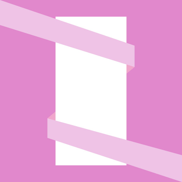 粉红色的丝带包裹着白色的纸图片下载