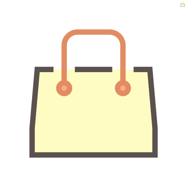 购物袋图标设计，用于购物图形图片下载