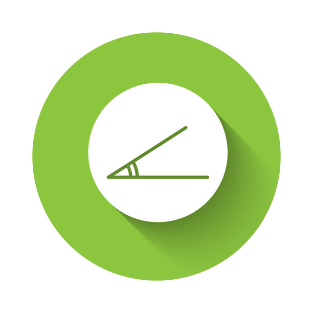 白色锐角45度图标孤立图片下载