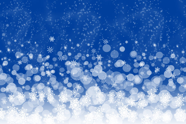 抽象的冬季蓝色背景与雪花图片下载