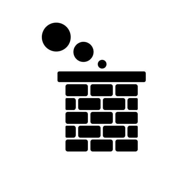 黑色烟囱屋圣诞图标，平面设计图片下载