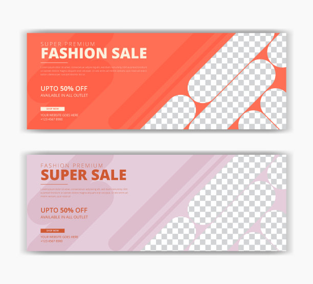 时尚生活方式购物销售提供社交媒体张贴海报instagram故事facebook封面页，标题，时间轴网络横幅模板设计图片下载