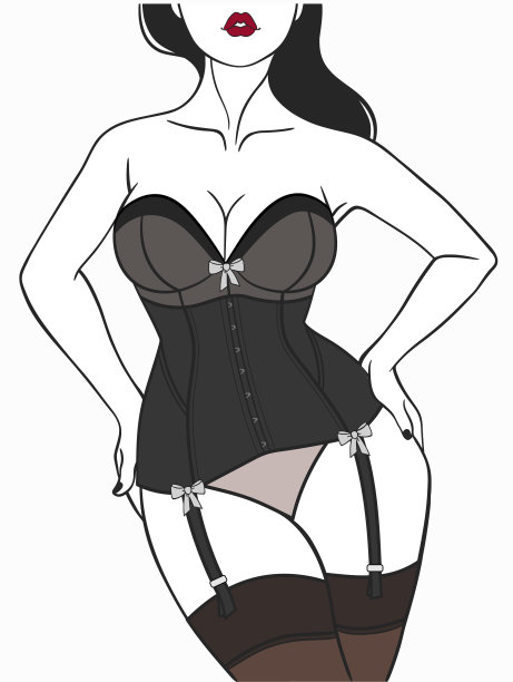 美丽的女性身体在优雅的内衣图片下载