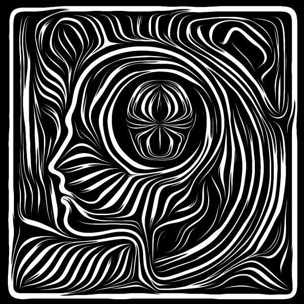 木刻设计的幻觉图片下载