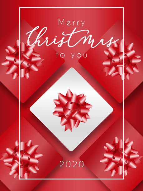 圣诞呈现单色模板设计优雅风格图片下载