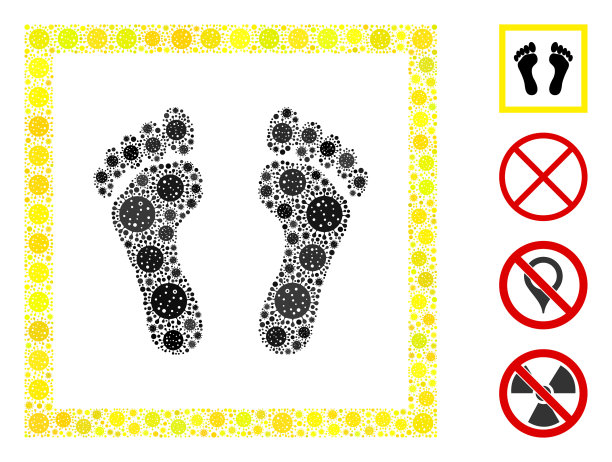 站在这里，马赛克冠状病毒物品图片下载