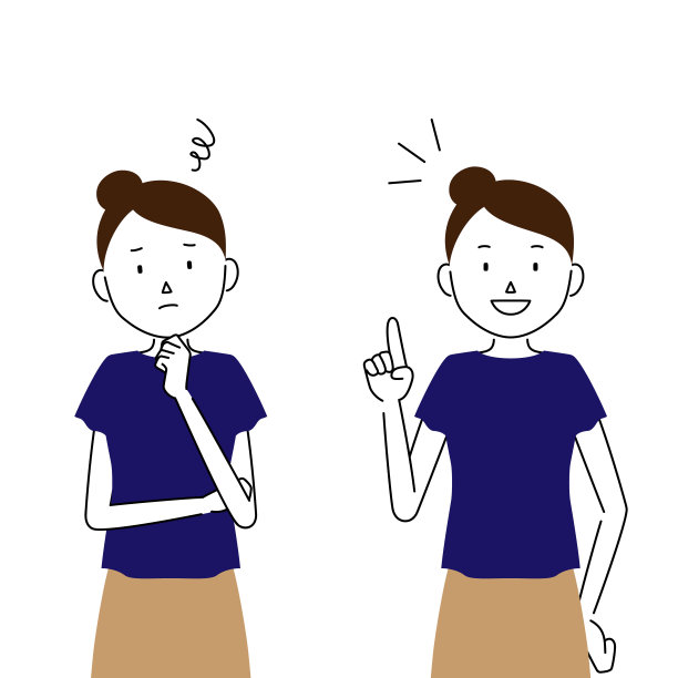 两套女性插画(烦恼/解决)图片下载