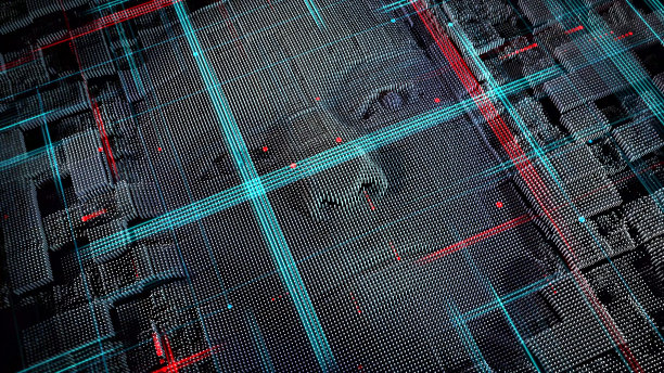 虚拟抽象技术社交网络社交媒体营销网络概念图片下载