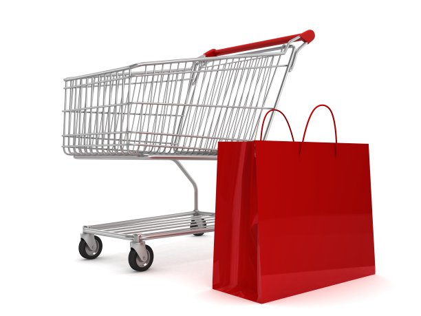 购物手推车袋商店购买图片下载