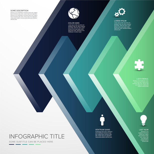 信息图表垂直层办公桌模板图片下载