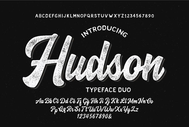 原始笔刷字体复古字体图片下载