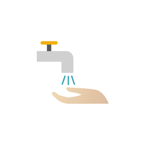 用清水在水龙头下洗手图片下载
