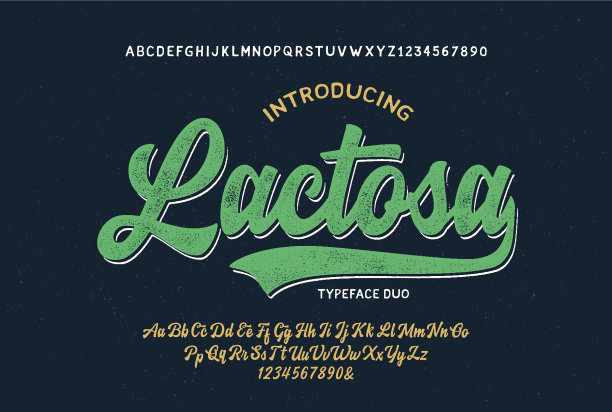 原始笔刷字体复古字体图片下载