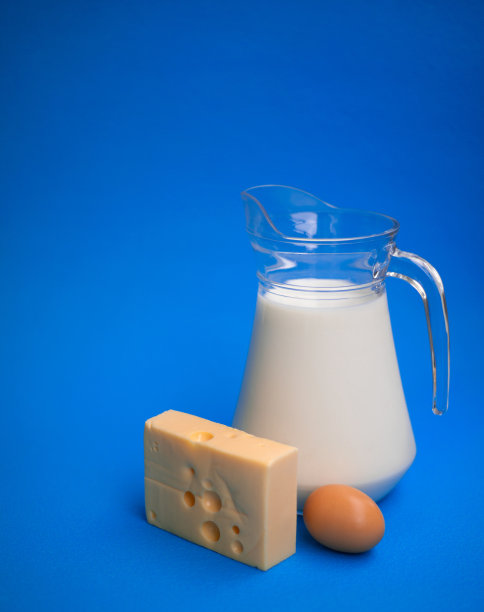 乳制品。牛奶，鸡蛋和奶酪图片下载