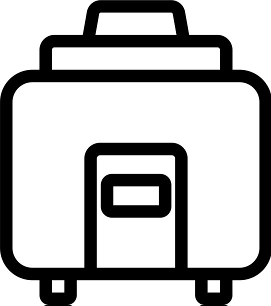 可持续的厨房炖锅图标轮廓图片下载