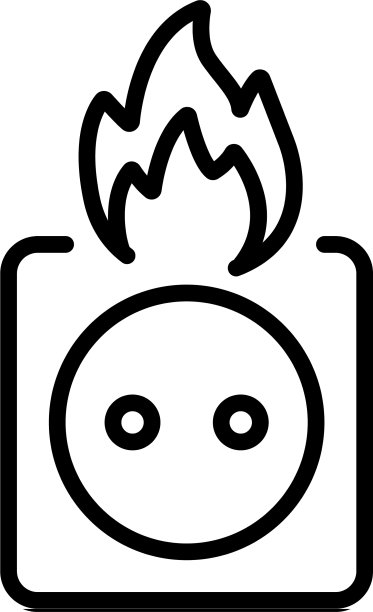 火焰在出口图标轮廓图片下载