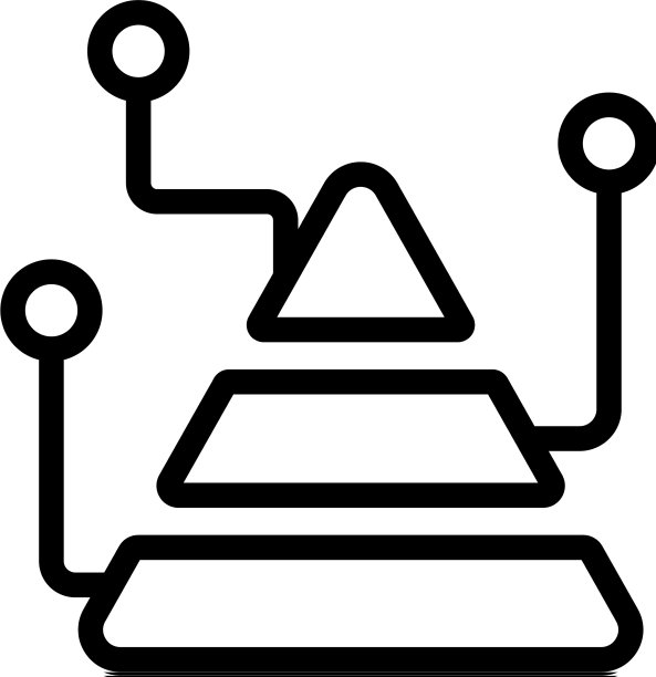 图形分析金字塔图标轮廓图片下载