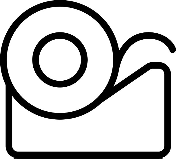 宽胶带支架图标轮廓图片下载