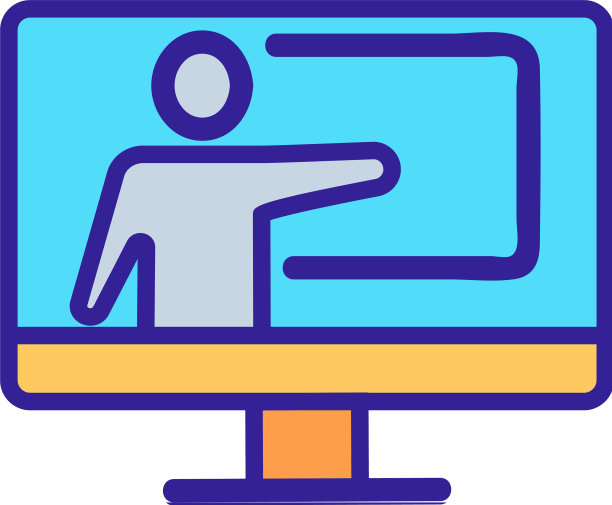 网络研讨会演示图标大纲图片下载