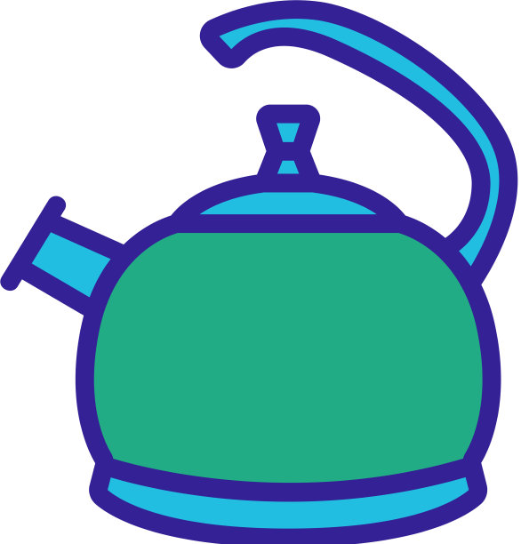 大型燃气锅炉水壶图标轮廓图片下载