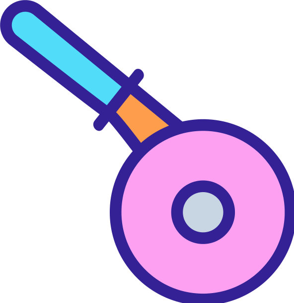 比萨切割工具图标轮廓图片下载