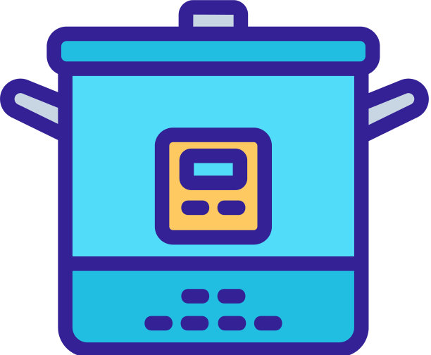 烹饪米饭在多锅图标轮廓图片下载