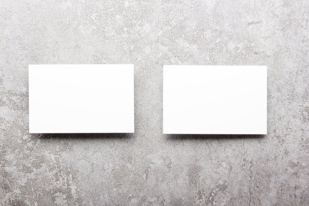 白色名片空白，背景有纹理。身份设计，公司模板，公司风格。平躺图片下载