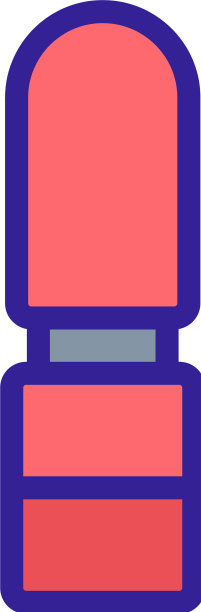 半掩的口红图标轮廓图片下载