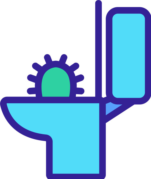 腹泻马桶图标轮廓图片下载