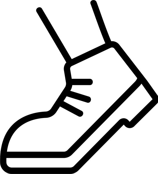 工作时脚上行走图标的轮廓图片下载