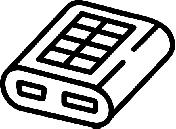 可重复使用的双usb圆形电源组图标图片下载