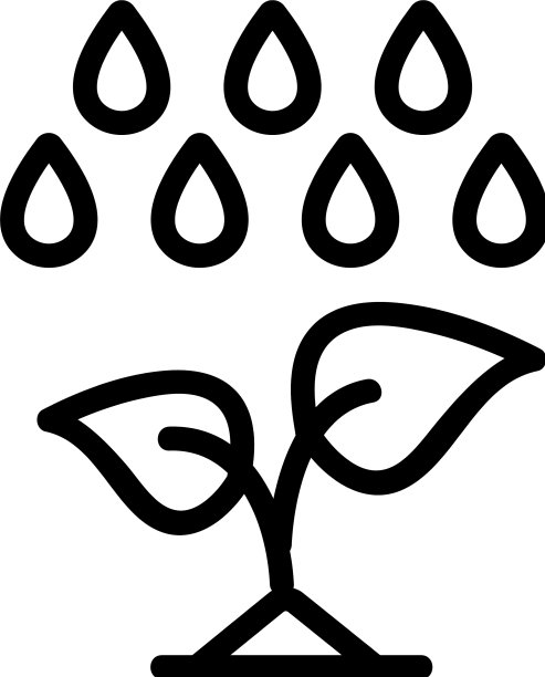 为植物浇水图标轮廓图片下载