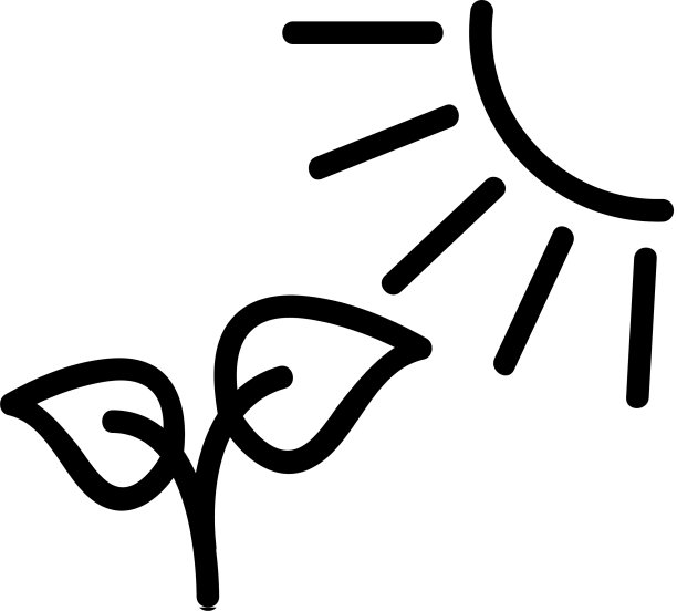 影响阳光对植物图标轮廓图片下载