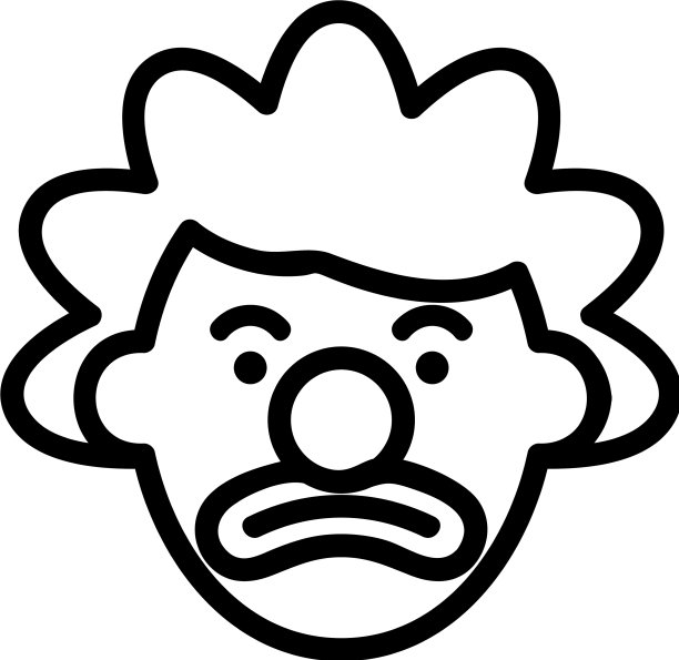 冒犯小丑演员图标轮廓图片下载