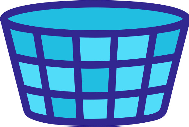 脏的洗衣篮图标轮廓图片下载