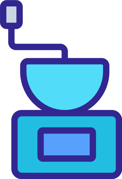 机械食品处理器与碗图标图片下载