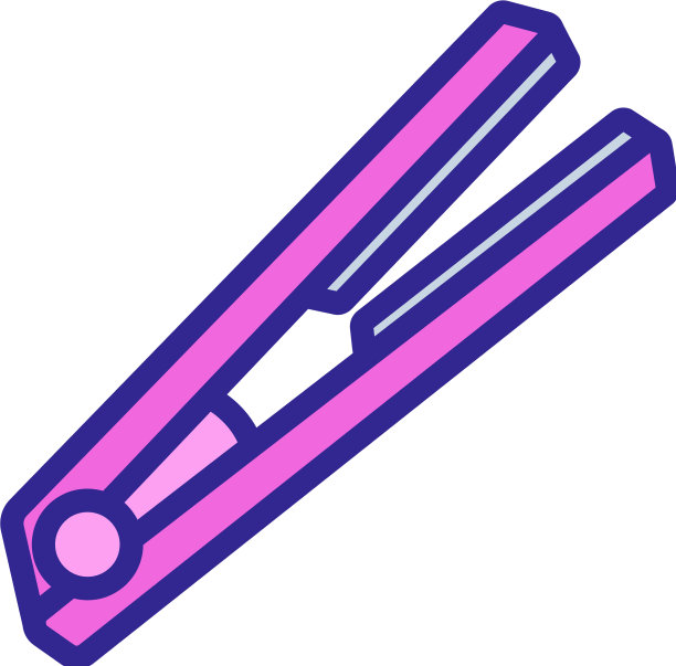 头发拉直与保护喷嘴图标图片下载