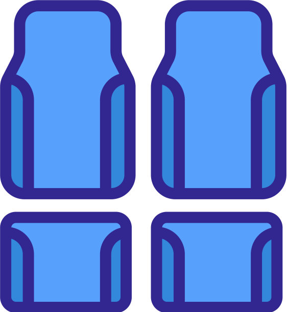 安全保护的汽车垫图标轮廓图片下载