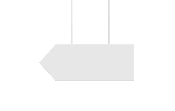 悬挂折扣招牌模型模板在孤立的白色背景，3d插图图片下载