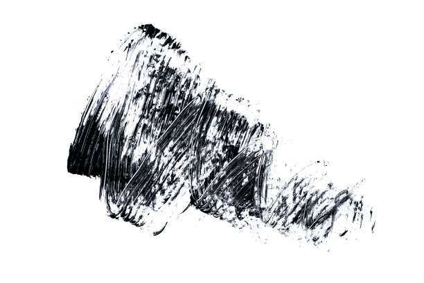 黑色的睫毛膏涂在白色的背景上。孤立。化妆。睫毛化妆品。特写镜头。美丽的图案设计。图片下载