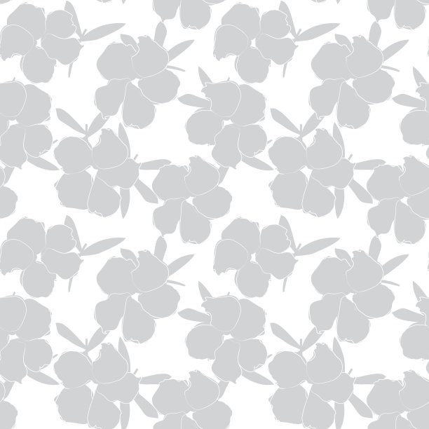 白色植物花卉无缝图案背景图片下载