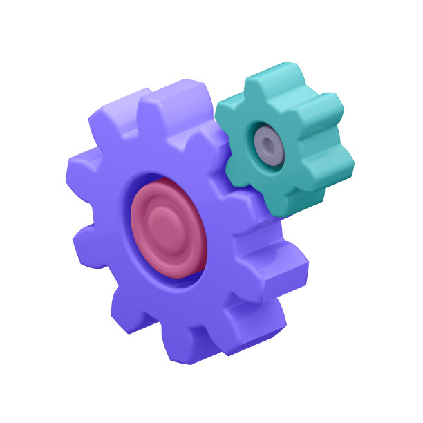 齿轮在卡通风格不是白色背景。非常适合登陆页面，移动应用程序或网站。图片下载