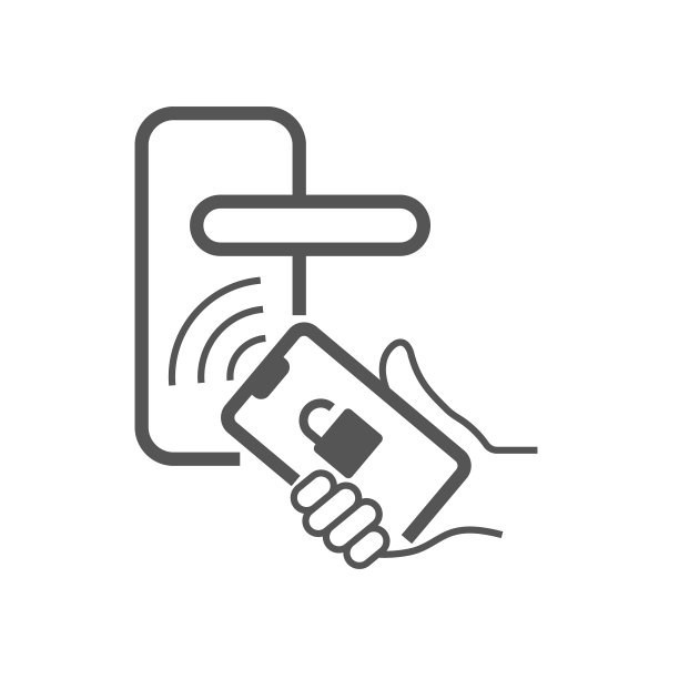 用智能手机打开的数字智能门锁图片下载