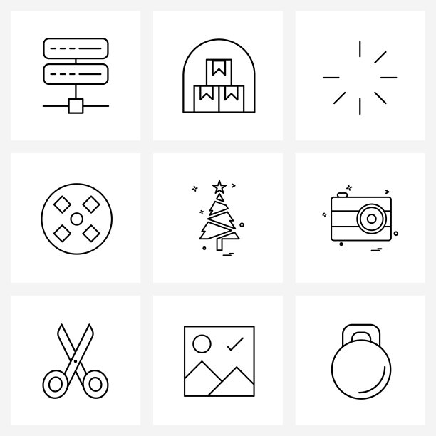 9通用图标像素完美符号树图片下载