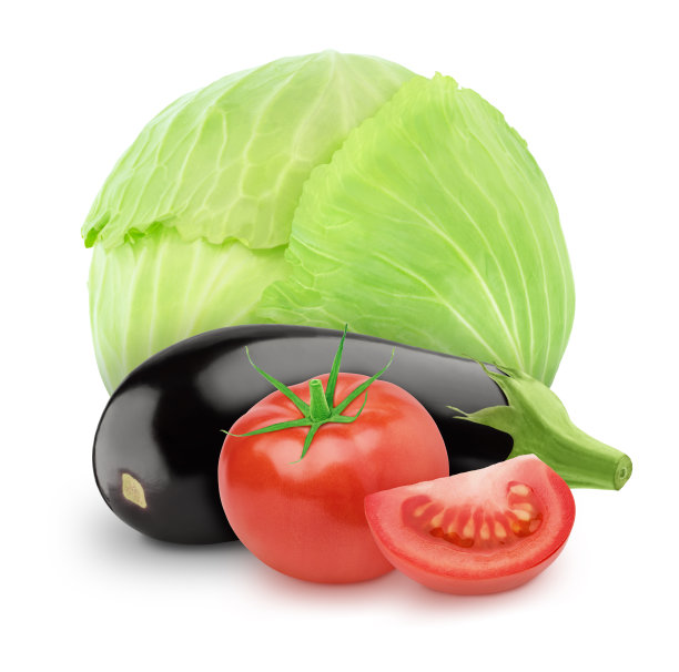 蔬菜成分:番茄、白底茄子。图片下载