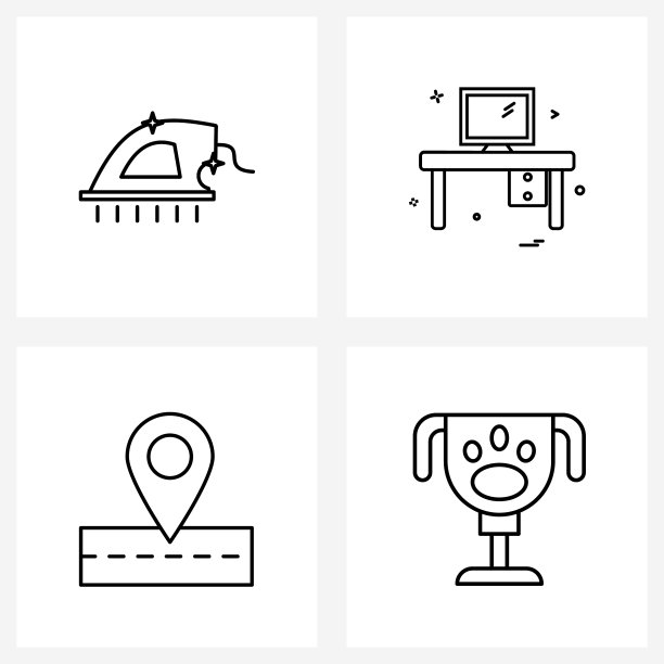 包4通用线图标的网页图片下载