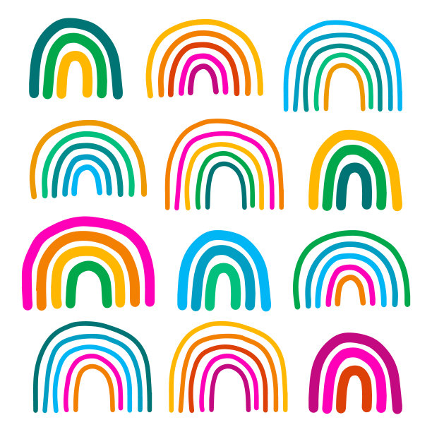 卡通风格手绘彩色矢量素材图片下载