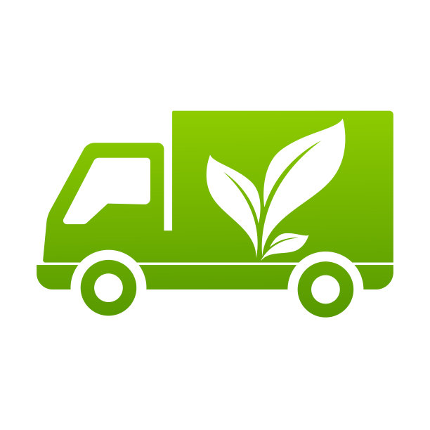 汽车运输生态绿色友好的机器向量图标图片下载