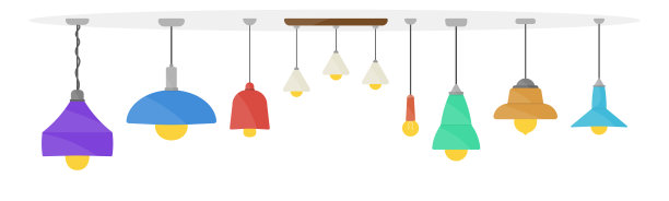 灯、吊灯、手电筒。图片下载