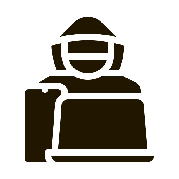 盗窃技术笔记本电脑，智能手机图标矢量字形插图图片下载